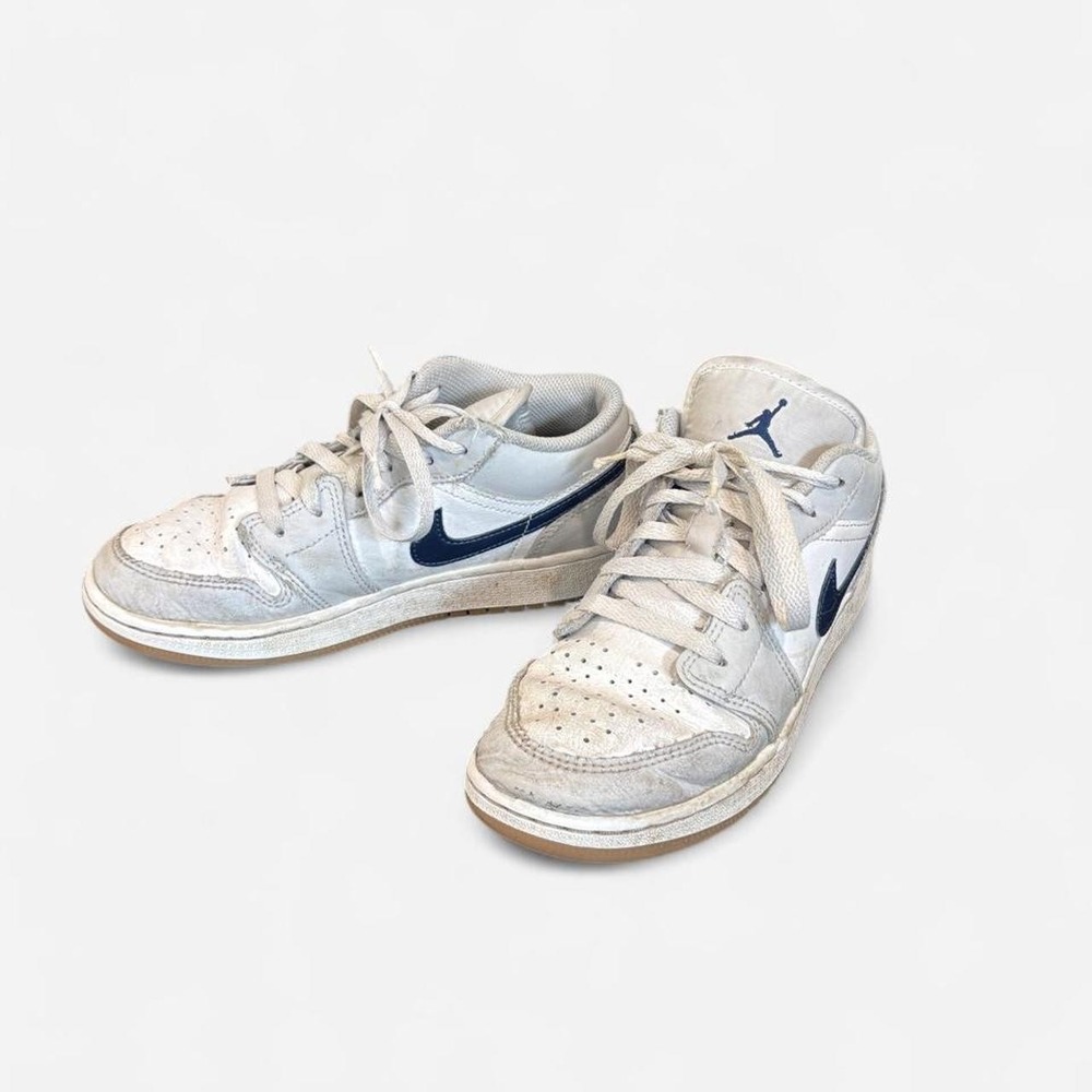 Air Jordan 1 Low White Navy Youth 4Y